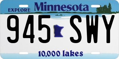 MN license plate 945SWY