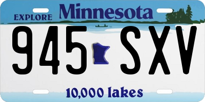 MN license plate 945SXV