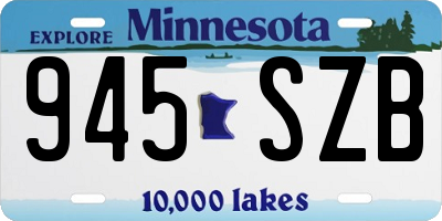 MN license plate 945SZB