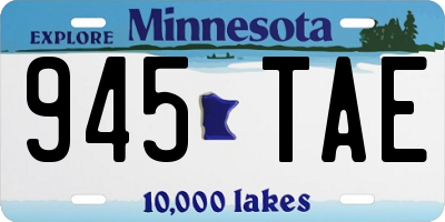 MN license plate 945TAE