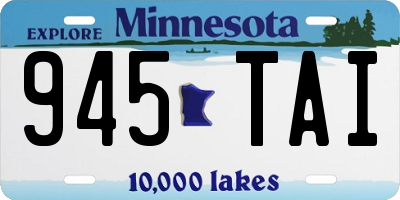 MN license plate 945TAI