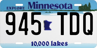 MN license plate 945TDQ