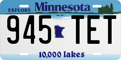 MN license plate 945TET