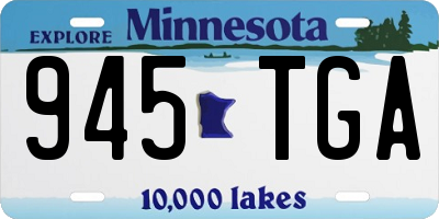 MN license plate 945TGA