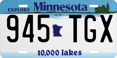 MN license plate 945TGX