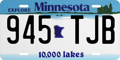 MN license plate 945TJB