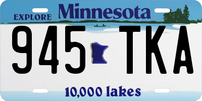 MN license plate 945TKA