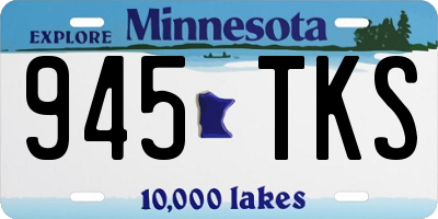 MN license plate 945TKS