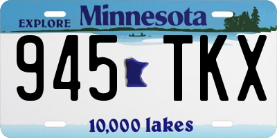 MN license plate 945TKX