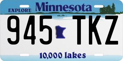 MN license plate 945TKZ