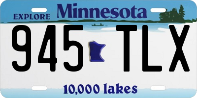 MN license plate 945TLX