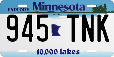 MN license plate 945TNK