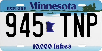 MN license plate 945TNP