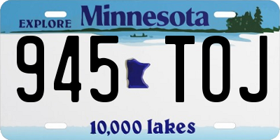 MN license plate 945TOJ