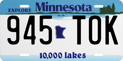 MN license plate 945TOK