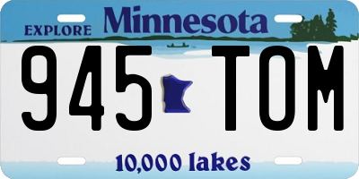 MN license plate 945TOM