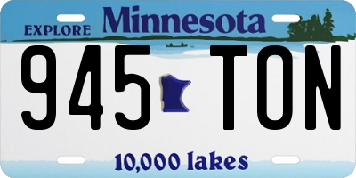 MN license plate 945TON