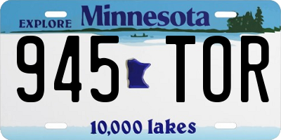 MN license plate 945TOR