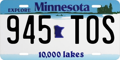 MN license plate 945TOS