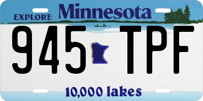 MN license plate 945TPF