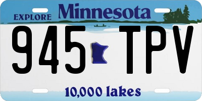 MN license plate 945TPV