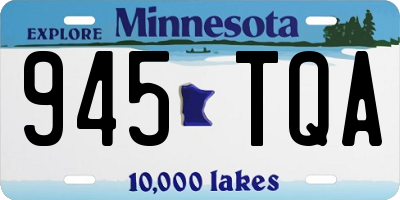 MN license plate 945TQA