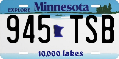 MN license plate 945TSB