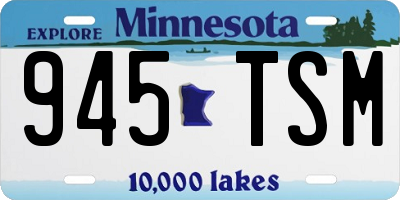 MN license plate 945TSM