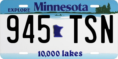 MN license plate 945TSN