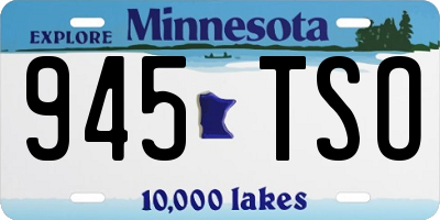MN license plate 945TSO