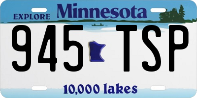 MN license plate 945TSP