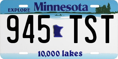 MN license plate 945TST