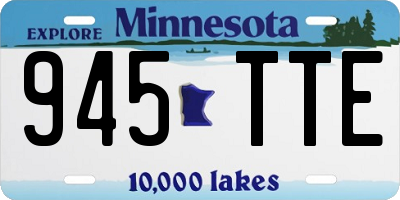 MN license plate 945TTE