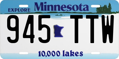 MN license plate 945TTW