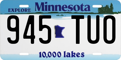 MN license plate 945TUO
