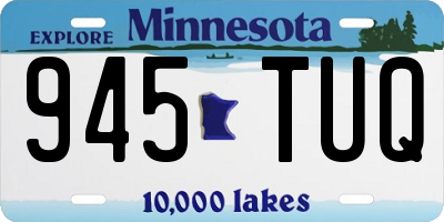 MN license plate 945TUQ