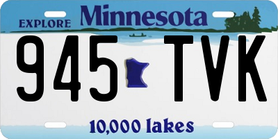MN license plate 945TVK