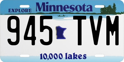 MN license plate 945TVM