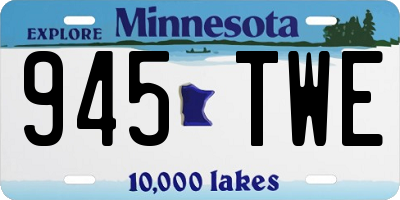 MN license plate 945TWE
