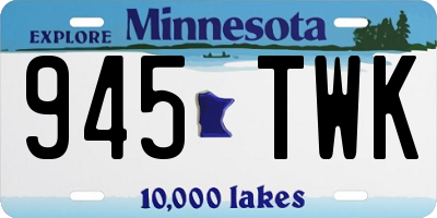 MN license plate 945TWK