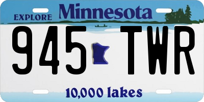 MN license plate 945TWR