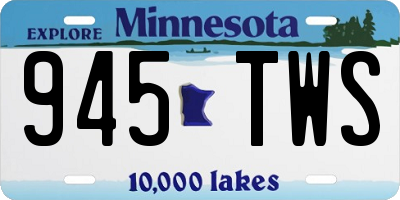 MN license plate 945TWS