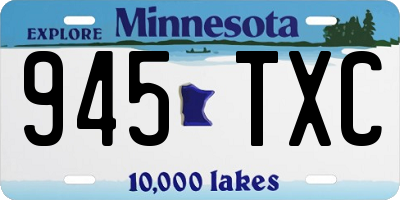 MN license plate 945TXC