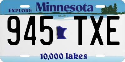 MN license plate 945TXE