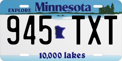 MN license plate 945TXT