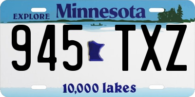 MN license plate 945TXZ