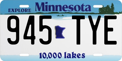 MN license plate 945TYE