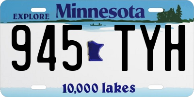 MN license plate 945TYH