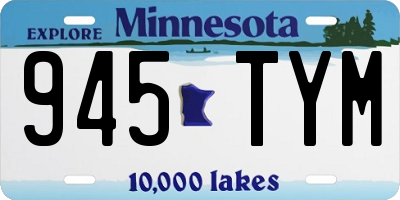 MN license plate 945TYM