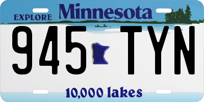 MN license plate 945TYN